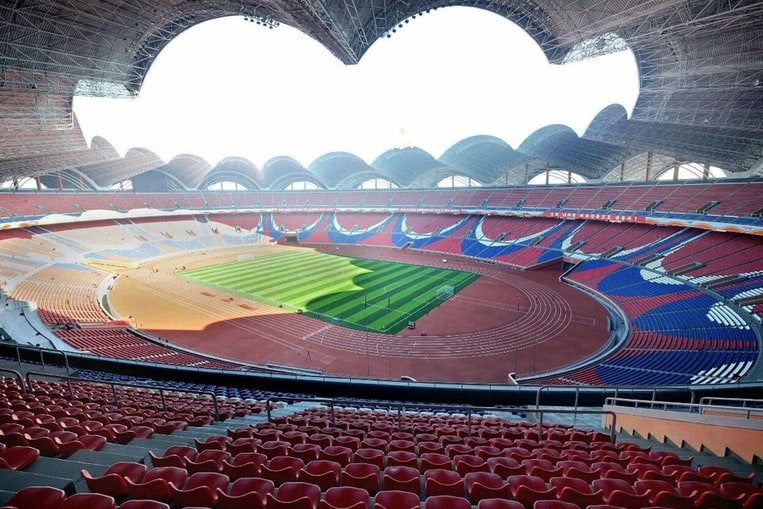 Le Stade du Premier-Mai à Pyongyang, en Corée du Nord